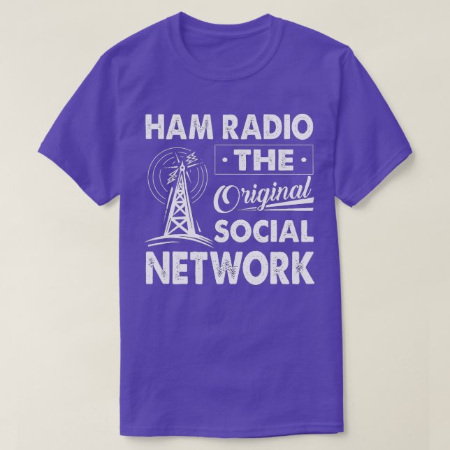 T-shirt Ham Radio Le Réseau Social Original Funny Amateu (Design devant)