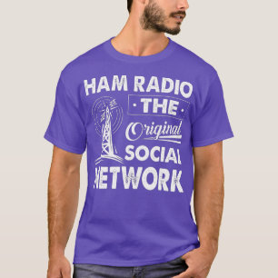 T-shirt Ham Radio Le Réseau Social Original Funny Amateu
