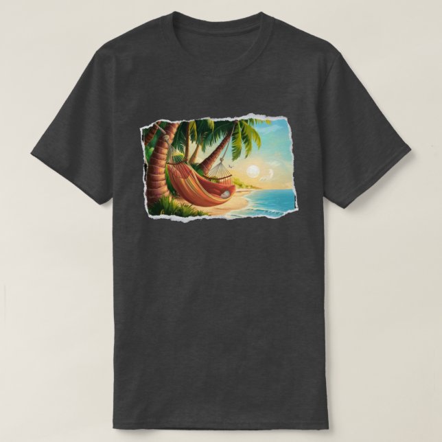 T-shirt Hamac en palmiers (Design devant)