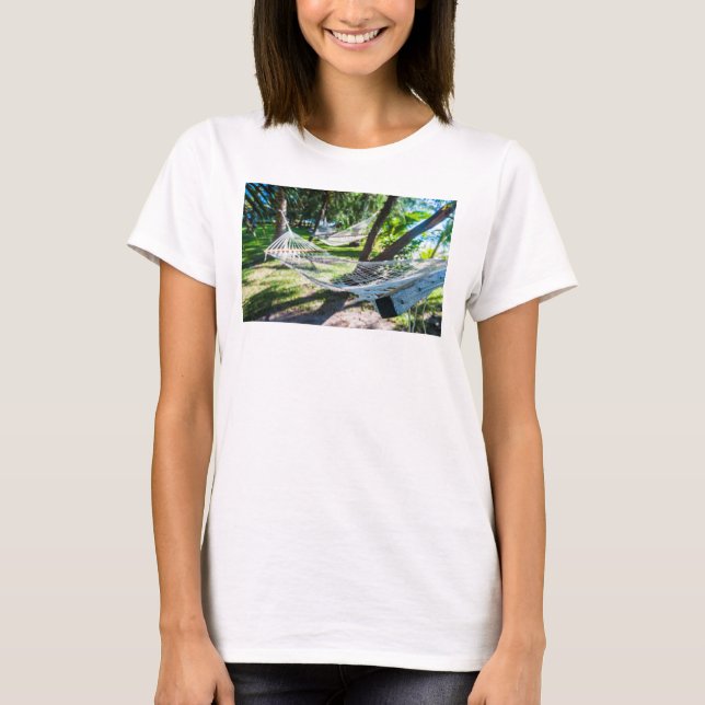 T-shirt Hamac sur la plage, Fidji (Devant)