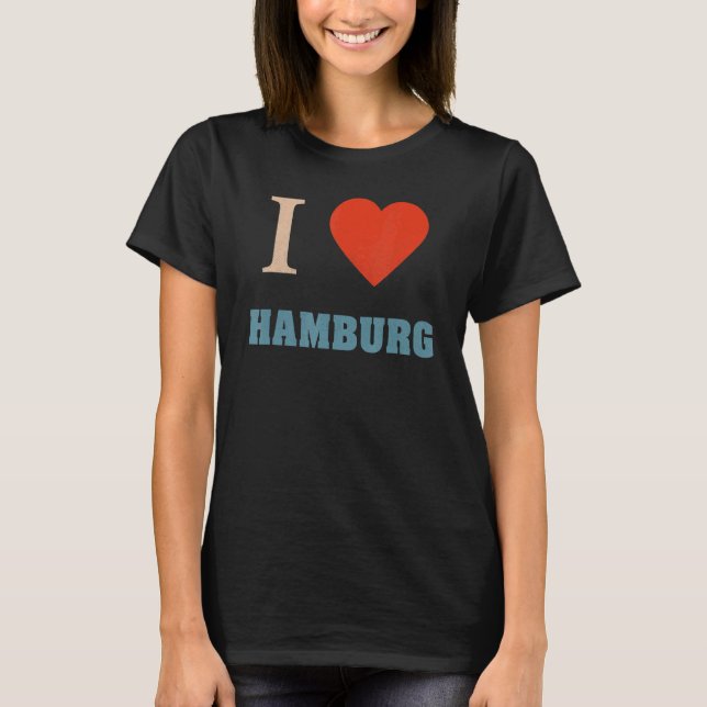 T-shirt Hambourg Hamburger Nord Allemagne Port Bas (Devant)