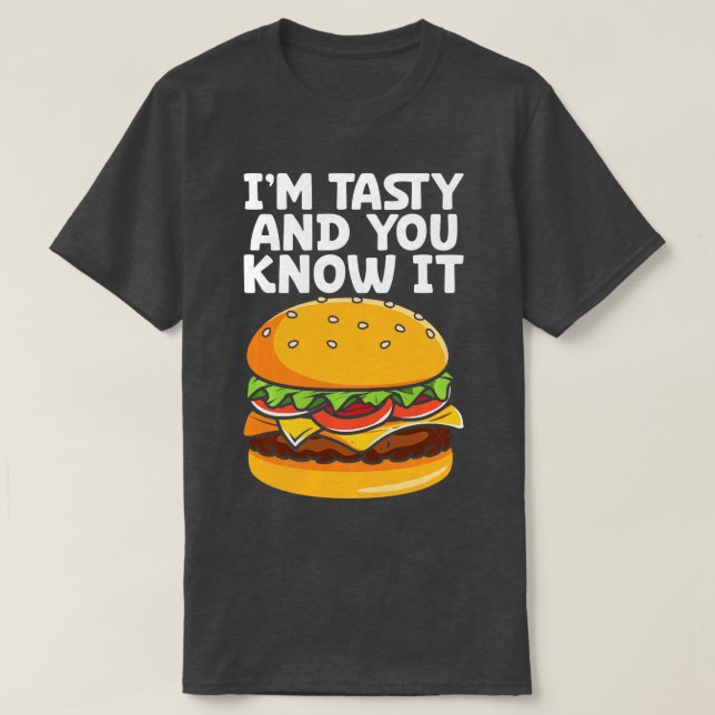 T-shirt Hamburger Bun Cheeseburger Burger Cheese BBQ Fast (Design devant)