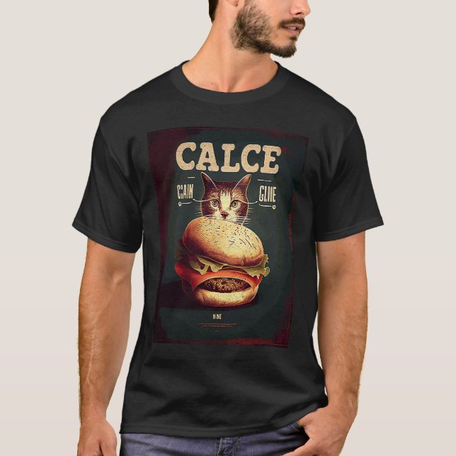 T-shirt Hamburger café de chat (Devant)