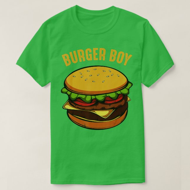 T-shirt Hamburger Cheeseburger Burger Garçon Funny Restaur (Design devant)