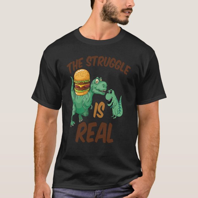 T-shirt Hamburger cheeseburger fast food bun burger (Devant)