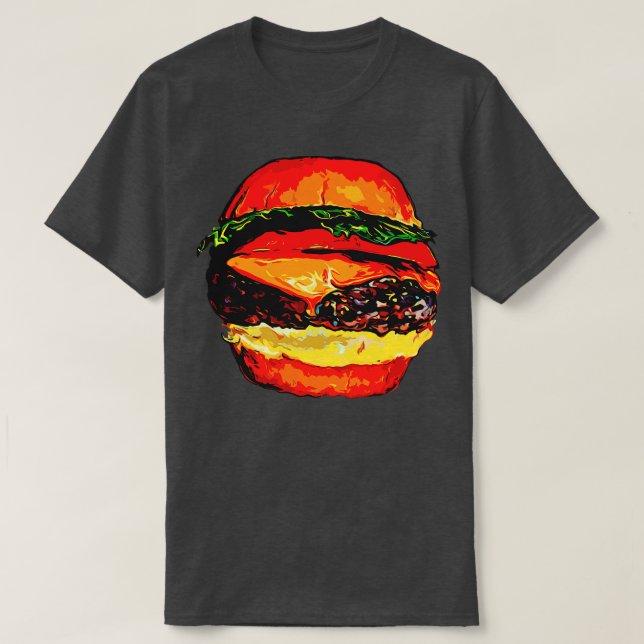 T-shirt Hamburger Chemise Cheeseburger Hamburger Burger Fa (Design devant)