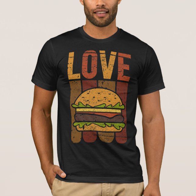 T-shirt Hamburger d'amour (Devant)