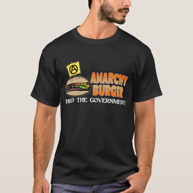 T-shirt hamburger d'anarchie (Devant)