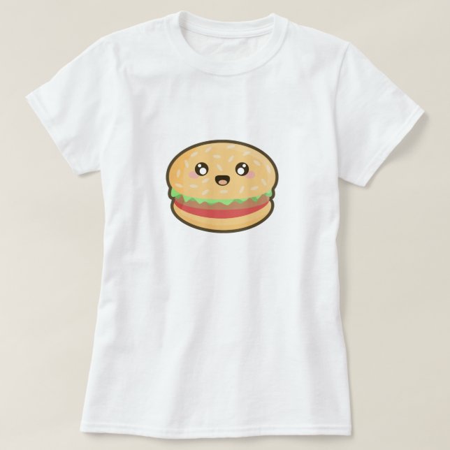 T-shirt Hamburger de Kawaii (Design devant)