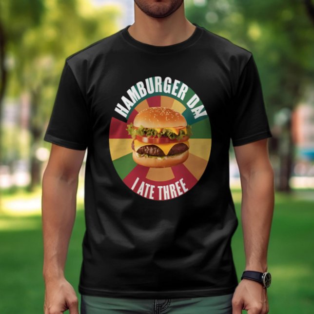 T-shirt Hamburger délicieux avec laitue fraîche et fondu (Créateur téléchargé)