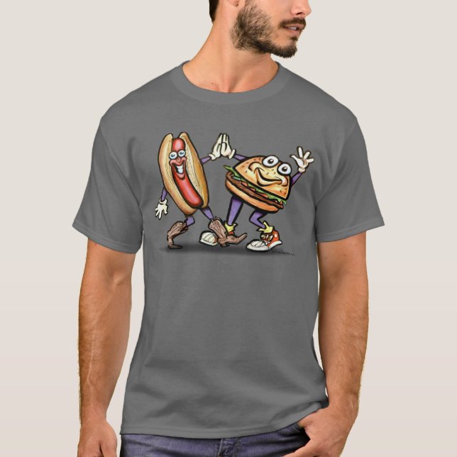 T-shirt Hamburger du hot-dog n (Devant)