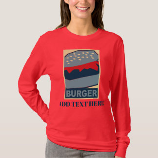 T-shirt Hamburger En Art Bleu