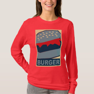 T-shirt Hamburger En Art Bleu