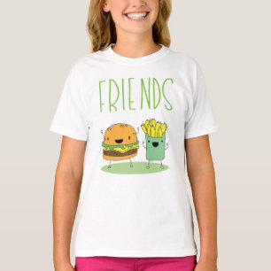 T-shirt Hamburger et frites meilleur ami