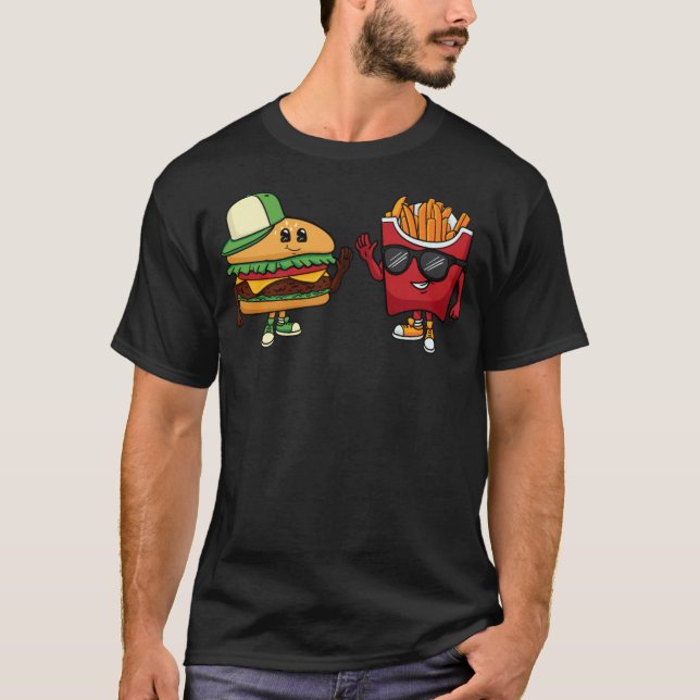 T-shirt Hamburger & frites Chef pâtisseries pâtisseries cu (Devant)