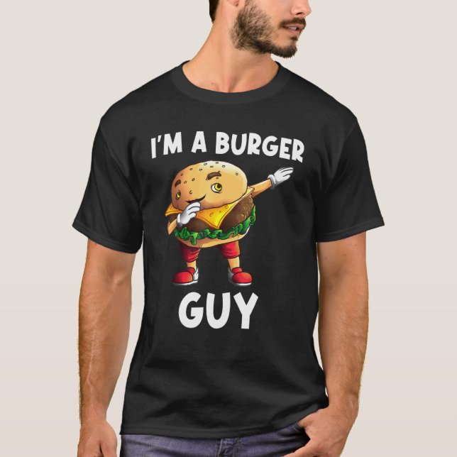 T-shirt Hamburger Pour Hommes Papa Burger Cheeseburger Foo (Devant)
