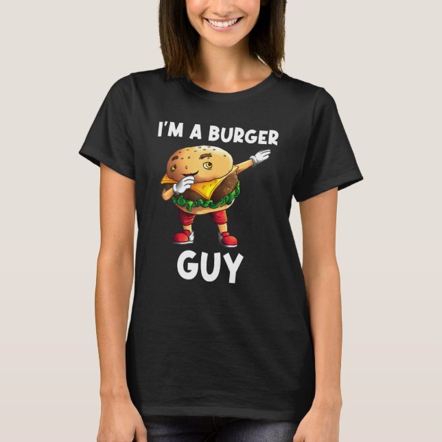 T-shirt Hamburger Pour Hommes Papa Burger Cheeseburger Foo (Devant)