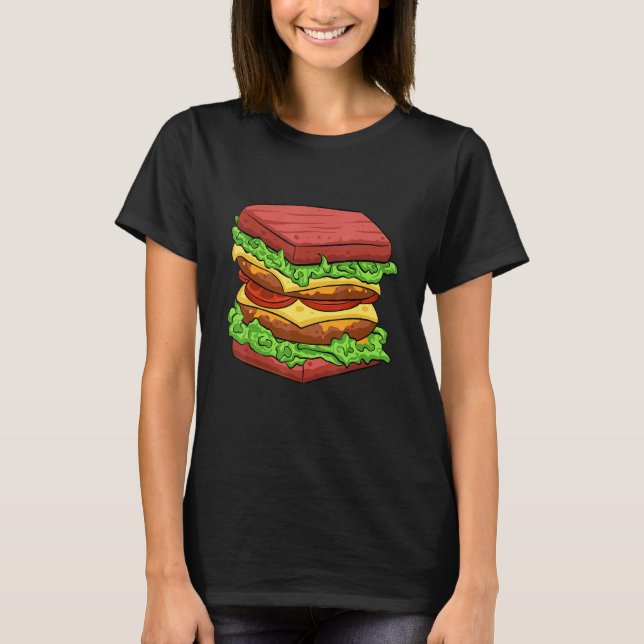 T-shirt Hamburger Puns Funny Burger Bun Ham Plaisanterie (Devant)