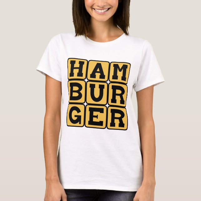 T-shirt Hamburger, Steak Haché (Devant)