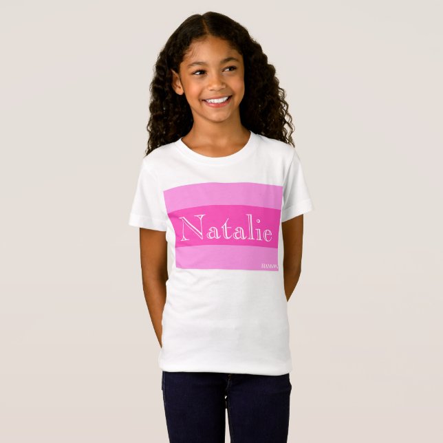 T-Shirt HAMbWG - Chemise T pour enfants - Bandes roses (Devant entier)
