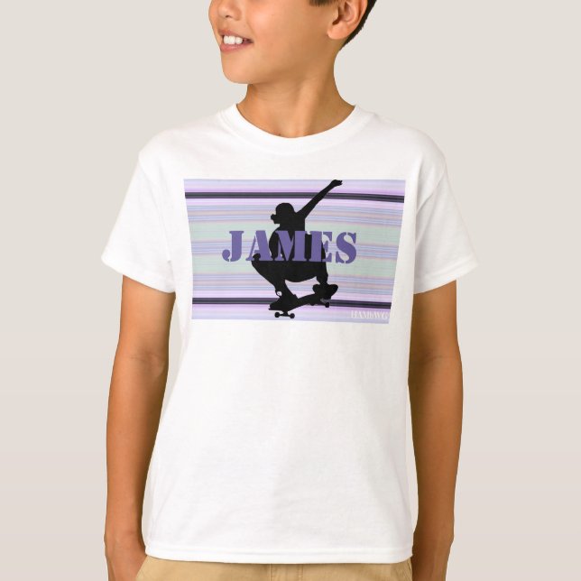 T-shirt HAMbWG - Skateboard violet ultra violet (Devant)