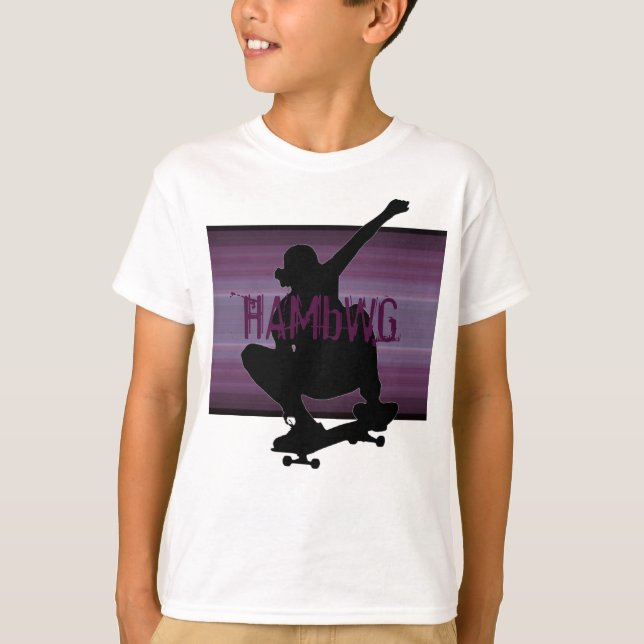 T-shirt HAMbWG - T Shirt - Amethyst SkateBoarder (Devant)