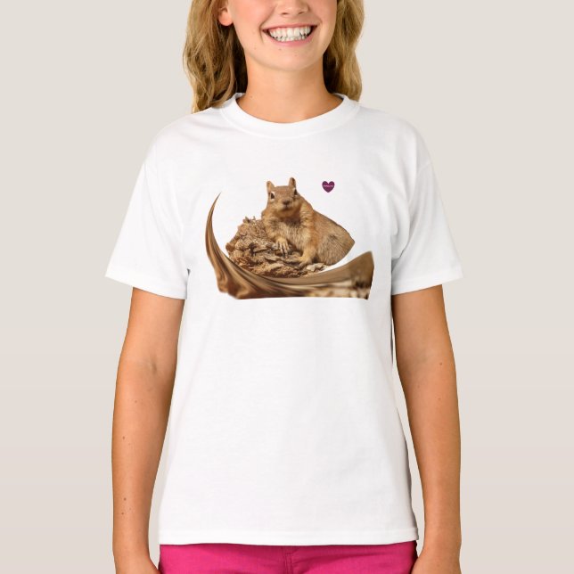 T-shirt HAMbyWG ConfortBlend® Sweatshirt Squirrel Swoop (Devant)