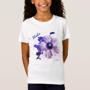 T-Shirt HAMbyWG - L'apparence Vintage de la fille Hibiscus