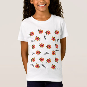 T-Shirt HAMbyWG - Petites fleurs d'Hibiscus conception Haw