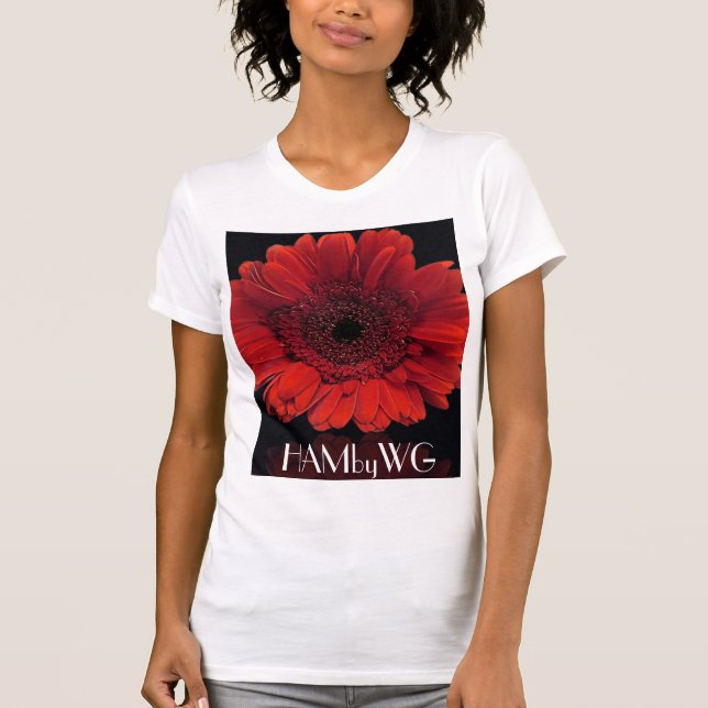 T-shirt HAMbyWG - Red Gerber Daisy (Devant)