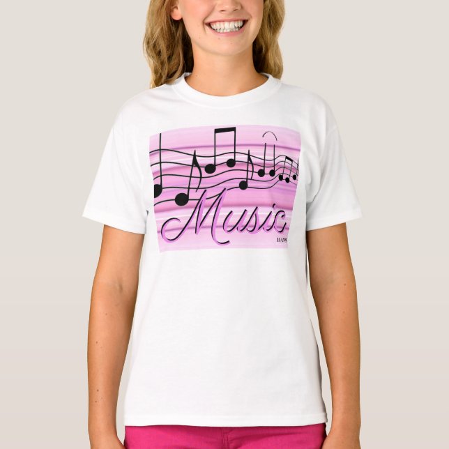 T-shirt HAMbyWG - T Chemise - Rose - Musique (Devant)