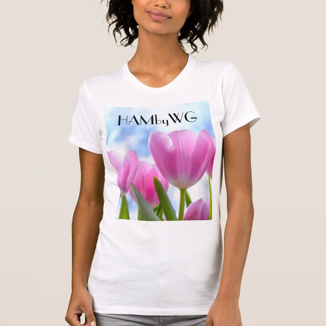 T-shirt HAMbyWG - Tulipes roses (Devant)