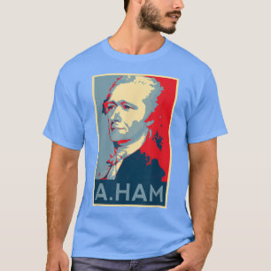 T-shirt Hamilton Art Portrait Style Poster vintage Hommes 