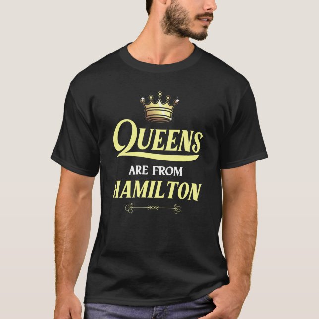 T-shirt Hamilton Funny Home Racines Cultivées Née Ville Us (Devant)