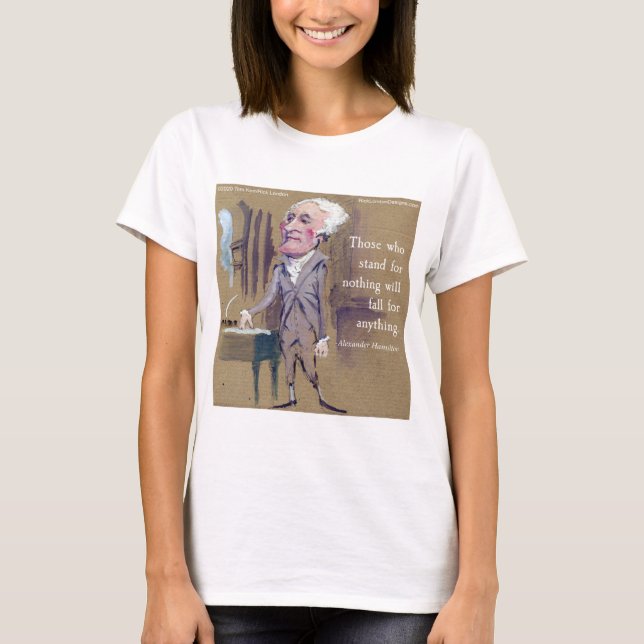 T-shirt Hamilton "Tomber Pour N'importe Quoi" Citation T-s (Devant)