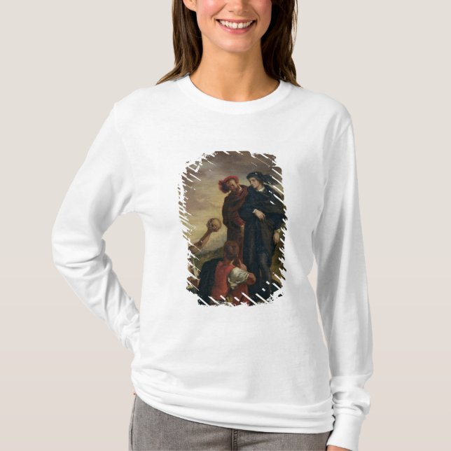 T-shirt Hamlet et Horatio dans le cimetière (Devant)
