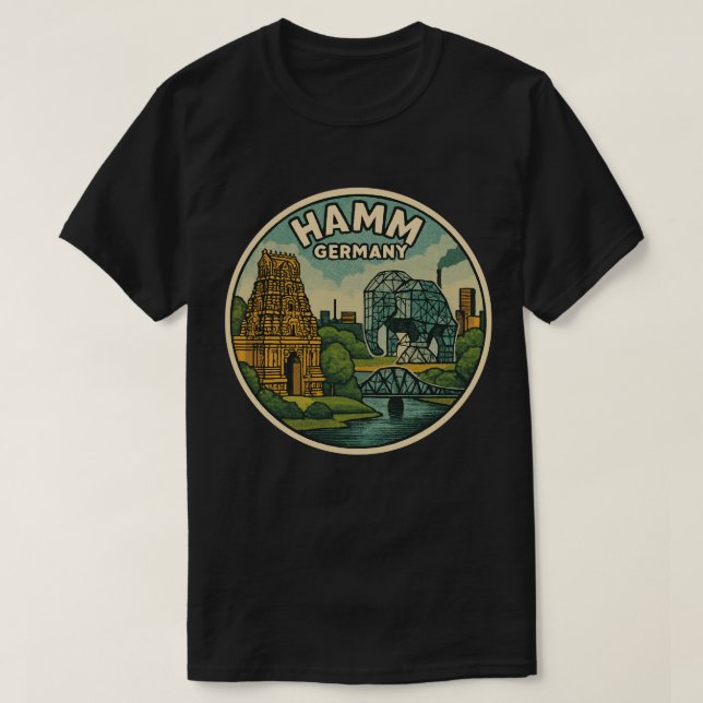 T-shirt Hamm Allemagne Art Éléphant (Design devant)
