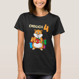 T-shirt Hammam pour enfants de 4e anniversaire avec fraise