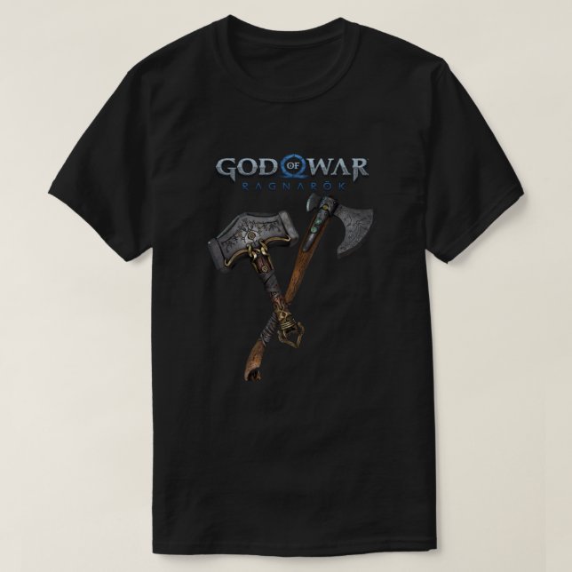 T-shirt Hammer et Ax de Kratos (Design devant)