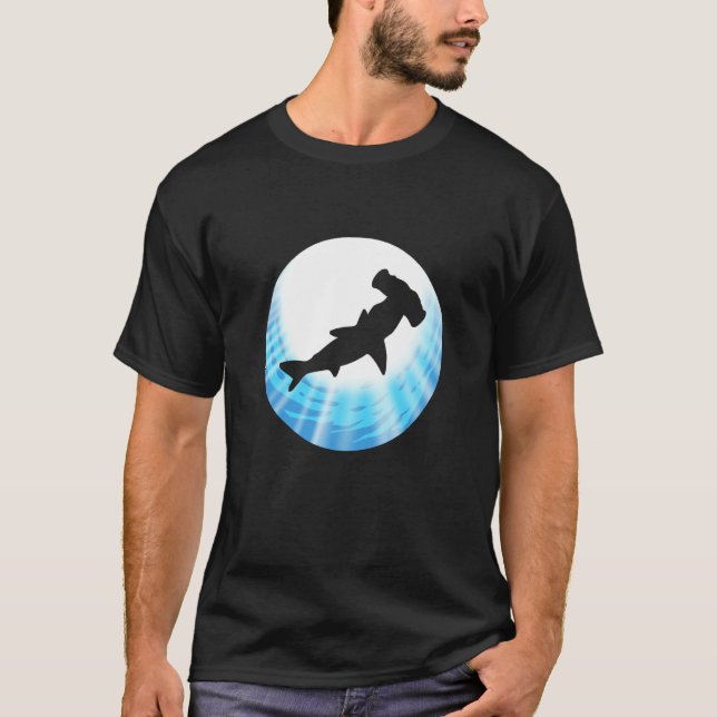 T-shirt Hammerhead Shark Blue Animal Person (Devant)