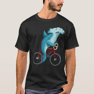 T-shirt Hammerhead Shark équitation Vélo mignonne Biker ca