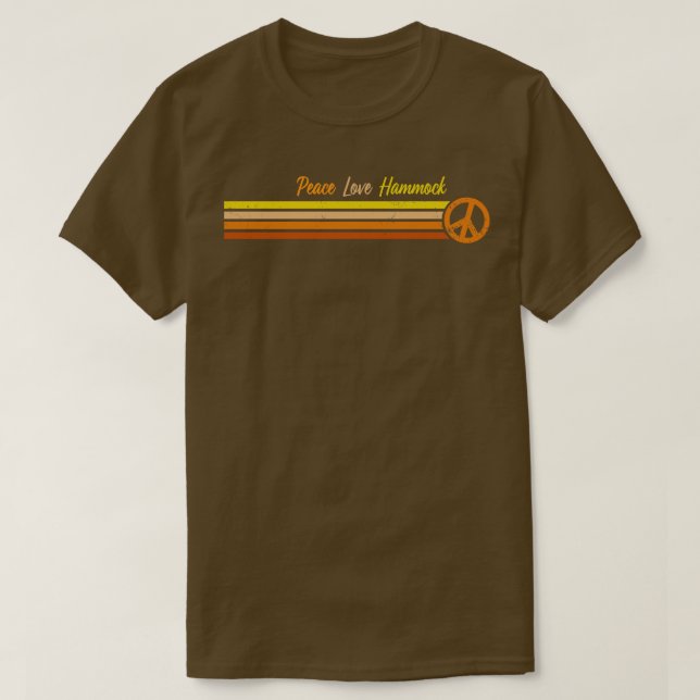 T-shirt Hammock Sunset Retro Stripes (Design devant)