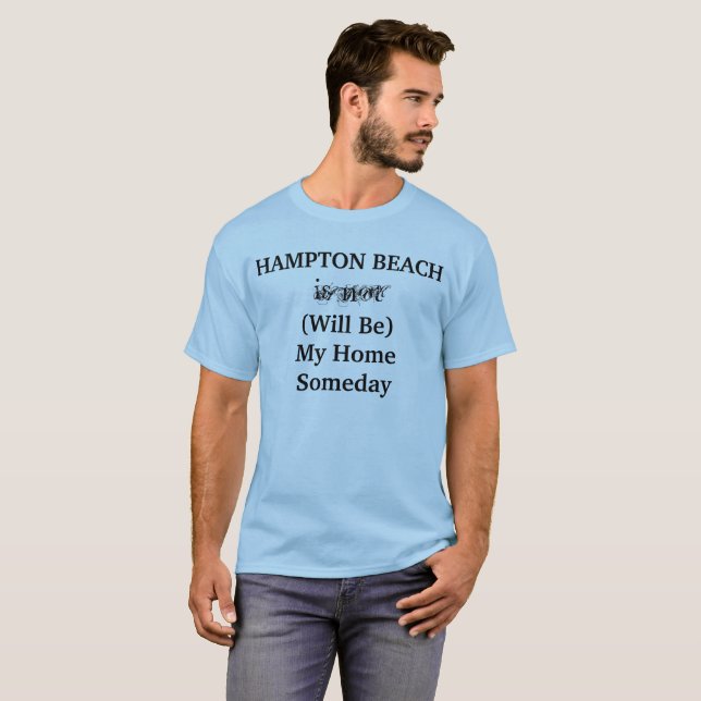 T-shirt HAMPTON BEACH Home Someday Travel City Emplacement (Devant entier)