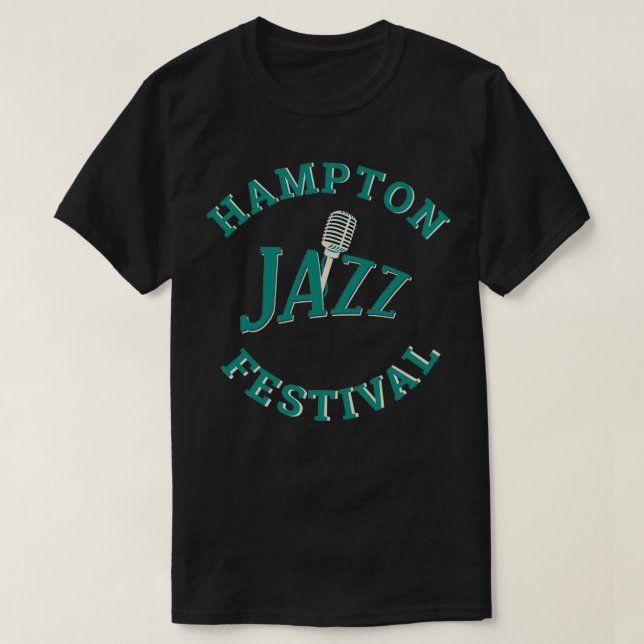 T-shirt Hampton Jazz Festival Musique Lover Microphone Cad (Design devant)