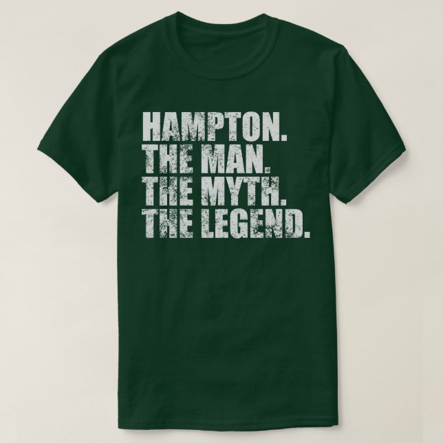 T-shirt Hampton Nom de famille Hampton nom de famille Hamp (Design devant)