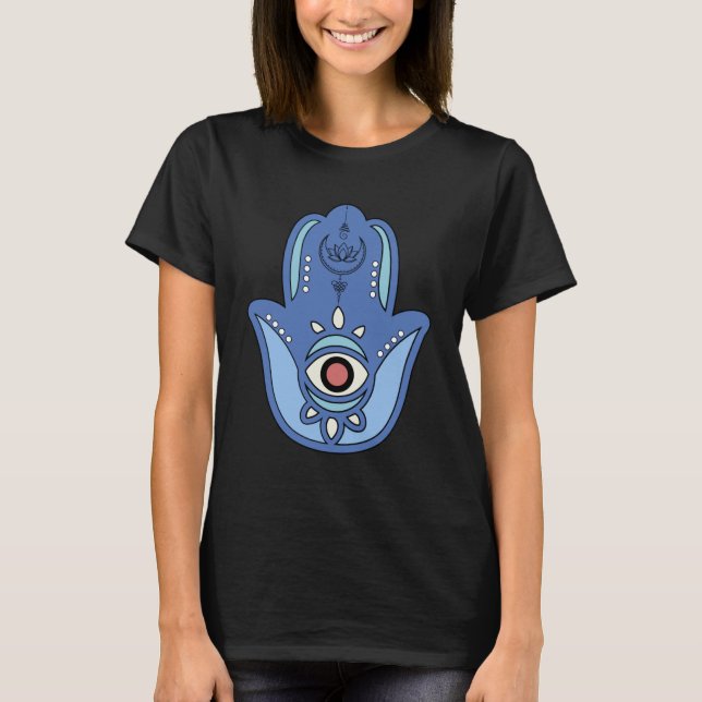T-shirt Hamsa Fatima - Graphique à main (Devant)