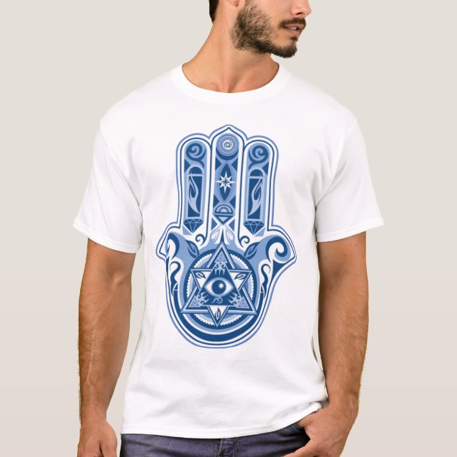 T-shirt Hamsa Main De Fatima Hamsa Tous Voir L'Oeil (Devant)