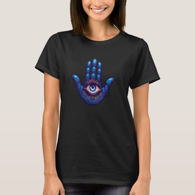T-shirt Hamsa Manipulation maléfique oeil protection Hamsa (Devant)