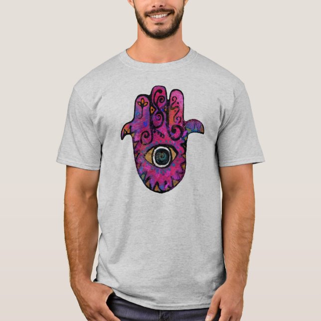 T-SHIRT ** HAMSA ROSES ** (Devant)