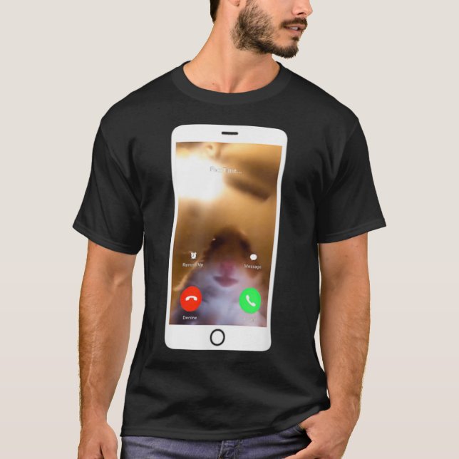 T-shirt Hamster Appelant Mème Face À La Caméra Drôle (Devant)